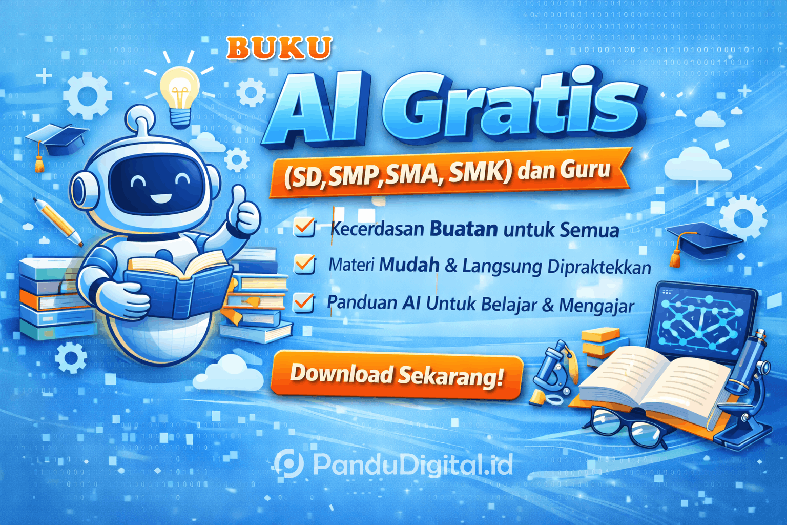 Buku AI Gratis (SD, SMP, SMA, SMK) dan Guru karya Onno W. Purbo